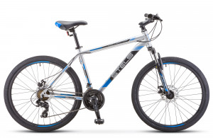 Велосипед Stels Navigator-500 D 26&quot; F010 серебристый/синий (2020) 