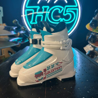 Горнолыжные ботинки Salomon T1 Girly white/scuba blue размер 170/180  (б/у, состояние хорошее)