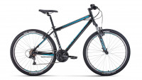 Велосипед Forward Sporting 27.5 1.0 черный/бирюзовый (2021)