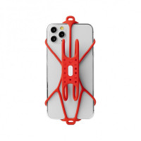 Держатель для смартфона Bone Run Tie Handheld 07-200321 накисть руки, универсальный 4.7'-7,2', силикон, красный
