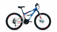 Велосипед Altair MTB FS 24 disc синий/красный Рама: 15" (2022)