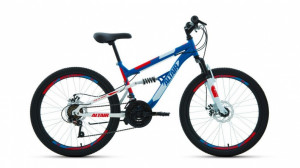 Велосипед Altair MTB FS 24 disc синий/красный Рама: 15&quot; (2022) 