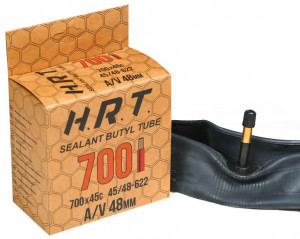 Велокамера 28" H.R.T. SEALANT BUTYL TUBE авто ниппель AV48мм 1.75 700x45C (00-009925) 