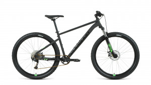 Велосипед Forward SPORTING 27.5 XX D черный матовый/ярко-зеленый 17&quot; (2022) 