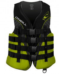 Спасательный жилет нейлон мужской O'Neill Superlite ISO 50N Vest Black/Lime/Smoke:Lime S21 (4723EU-TF025 CH6)