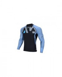 Гидромайка мужская длинный рукав AQUA MARINA DIVISION Men's Rashguard LS (BLUE Print) (2019)