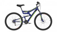 Велосипед Black One Hooligan FS 26 D синий/черный/зеленый Рама: 18" (2022)