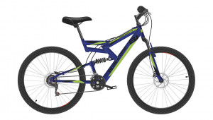 Велосипед Black One Hooligan FS 26 D синий/черный/зеленый Рама: 18&quot; (2022) 