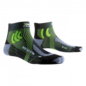 Носки для бега X-Socks Marathon Retina 4.0 Men Black Melange/Effektor Green 
