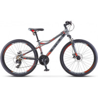 Велосипед Stels Navigator-610 MD 26" V050 серый/красный рама: 14" (2022)