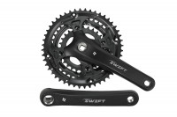 Система Prowheel Swift-201*175mm, (48/38/28)AL-6061-T6, CHAINLINE:50, BCD:104/64, под квадрат, черный (2022)