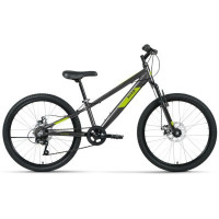 Велосипед ALTAIR AL 24 D черный/зеленый рама: 11" (2022)