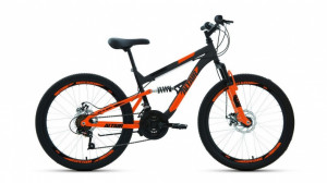 Велосипед Altair MTB FS 24 disc темно-серый/оранжевый Рама: 15&quot; (2022) 