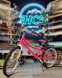 Велосипед Novatrack Alice 20" розовый (сталь, жест.вилка, диск.тормоза, 6 ск.)