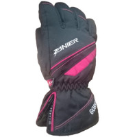Перчатки Zanier RAURIS GTX JU 25-schwarz черные с розовой вставкой