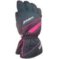 Перчатки Zanier Rauris GTX JU 25-schwarz черные с розовой вставкой