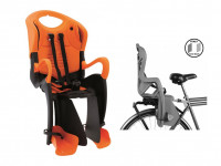 Сидение заднее Bellelli Tiger Clamp, черно-оранжевое с оранжевой вставкой, до 22кг
