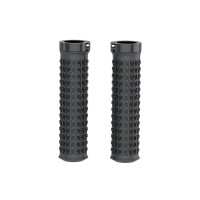 Ручки на руль HORST H27 00-170560 OneSideLock 132мм резиновые сверпроч. TPR, с антисколь. рисунком. c 1 фикс. черные