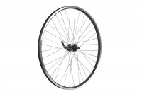 Колесо STARK 26" MTB, переднее, под рез. диск, двойной обод DH-18 RAINBOW, алюм. сплав, черный, втулка FR-09F DISC