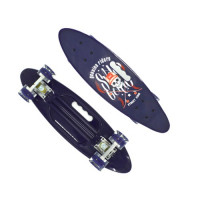 Скейтборд детский Navigator пластик, свет. колеса, 61x17x9,5 см, ручка для переноски, Street King