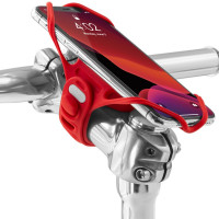 Держатель для смартфона Bone Bike Tie Pro 4 07-200511 на вынос, универсальный 4.7'-7.2', силикон, красный