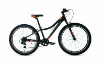 Велосипед Forward Twister 24 1.0 черный/оранжевый рама: 12" (2022)