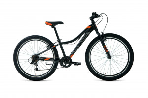 Велосипед Forward Twister 24 1.0 черный/оранжевый рама: 12&quot; (2022) 