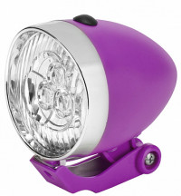 Фонарь передний Stels JY-592 3 светодиода серебристо-фиолетовый