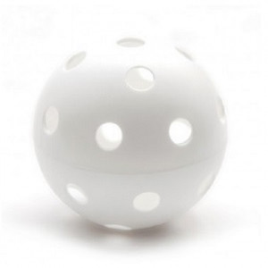 Мяч флорбольный Mad Guy Training 72 мм белый 