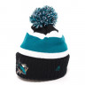 Шапка Atributika&Club NHL San Jose Sharks черная/бирюзовая (55-58 см) 59147 - Шапка Atributika&Club NHL San Jose Sharks черная/бирюзовая (55-58 см) 59147