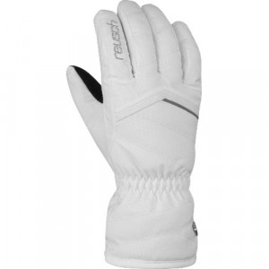 Перчатки горнолыжные Reusch Marisa white/silver 