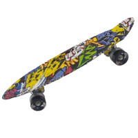 Скейтборд детский Navigator пластик, свет. колеса, 61x17x9,5 см, ручка для переноски, Маска