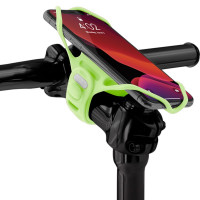 Держатель для смартфона Bone Bike Tie Pro 4 07-200514 на вынос, универсальный 4.7'-7.2', люминисцентный, силикон, зеленый