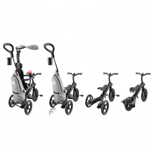Трехколесный велосипед-беговел Globber Explorer Trike 4 in 1 Deluxe Play черный/серый (633-120) 