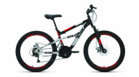Велосипед Altair MTB FS 24 disc черный/красный Рама: 15" (2022)