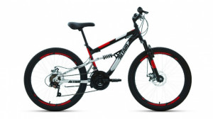Велосипед Altair MTB FS 24 disc черный/красный Рама: 15&quot; (2022) 