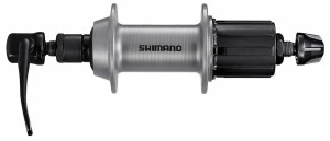 Втулка задняя Shimano TX500, v-br, 32 отверстия, 8/9 скоростей, QR, old:135мм, цвет серебристый 