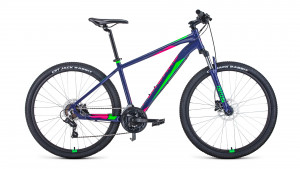 Велосипед Forward Apache 27.5 3.0 HD фиолетовый/зеленый рама 15&quot; (2022) 