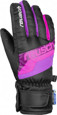 Перчатки горнолыжные Reusch Dario R-Tex XT Junior black/pink glo