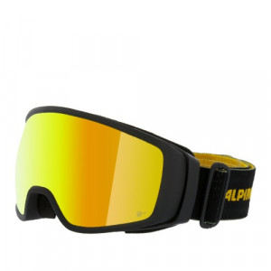 Очки горнолыжные Alpina Double Jack Q-Lite Black-Yellow Matt/Q-Lite Red Sph. S2 (2024) 