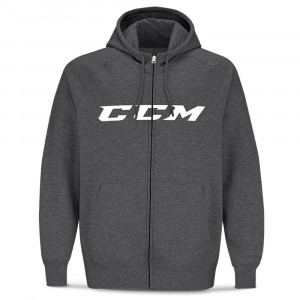 Толстовка CCM FULL ZIP CVC HOODY SR Grey 