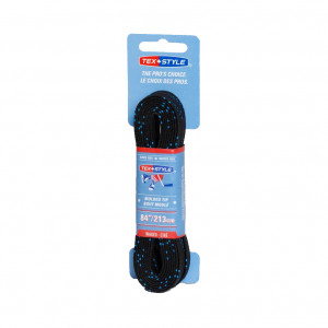 Шнурки для коньков с пропиткой Tex Style 1850 МТ черные/синие 