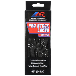 Шнурки хоккейные с пропиткой A&amp;R PRO STOCK Waxed black 