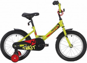 Велосипед Novatrack Twist 12&quot; чёрно-салатовый (2020) 