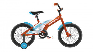 Велосипед Stark Tanuki 16 Boy оранжевый/голубой (2022) 