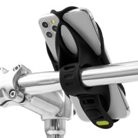 Держатель для смартфона Bone Bike Tie 4 07-200520 на руль, универсальный 4.7'-7.2', силикон, черный