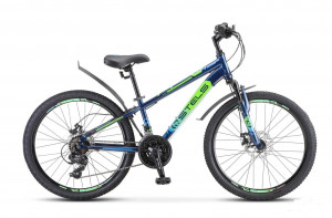 Велосипед Stels Navigator-400 MD 24 F010 синий/салатовый/голубой рама 12 (2022) 