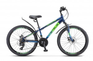 Велосипед Stels Navigator-400 MD 24&quot; F010 синий/салатовый/голубой рама 12&quot; (2022) 