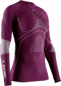 Футболка X-Bionic Energy Accumulator 4.0 Shirt Round Neck LG SL WMN plum/pearl grey V005