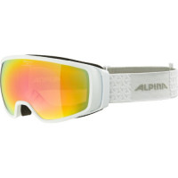 Маска Alpina Double Jack Q-Lite white matt/Q-Lite rainbow sph. S2